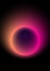 Abstract red gradient orb