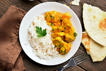 Chicken curry with rice
