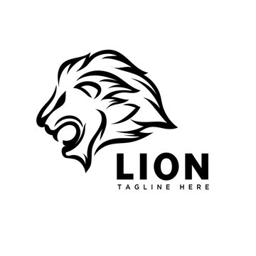 movement roaring lion art logo