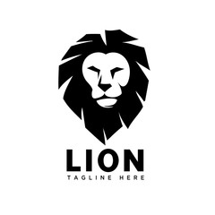 rigid lines head lion art logo