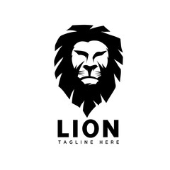 rigid lines head lion art logo