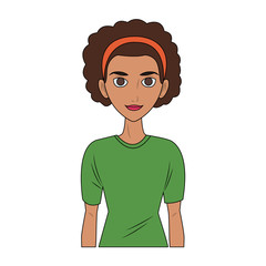 Young woman cartoon vector illustration graphic design