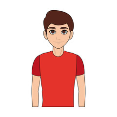 Young man cartoon vector illustration graphic design