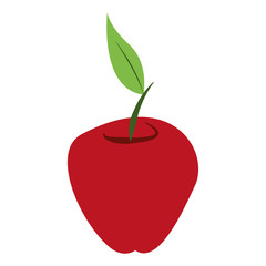 Apple cartoon isolated vector illustration graphic design