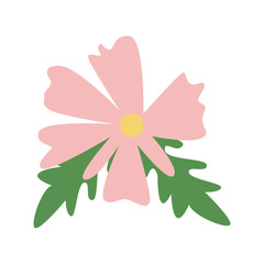 Beautiful flower cartoon vector illustration graphic design