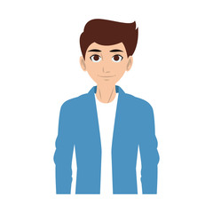 Young man cartoon vector illustration graphic design