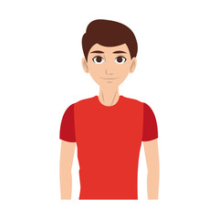 Young man cartoon vector illustration graphic design