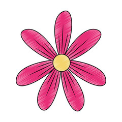 Beautiful flower cartoon vector illustration graphic design
