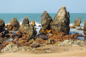 Rocks and stones on the beach near Arambol