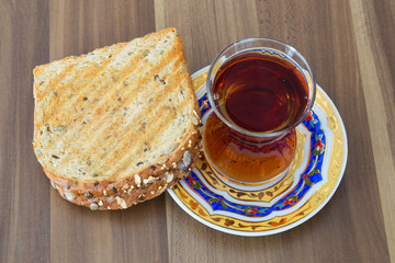 Breakfast concept. Egg, toast, olive and tomatoes on the plate. Tea concept.breakfast at the weekend. Sunday breakfast. healthy food