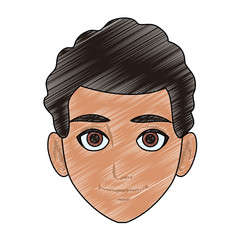 Young man cartoon vector illustration graphic design