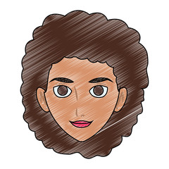 Young woman cartoon vector illustration graphic design