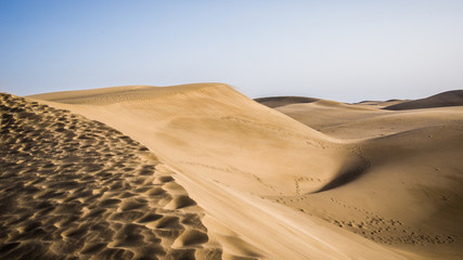 Sand dunes of Maspalomas on the island of Gran Canaria, Spain