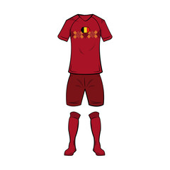 Belgium national soccer sport wear vector illustration graphic design