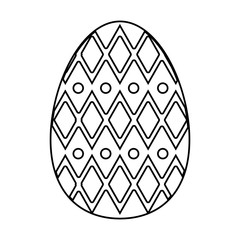 Faberge egg isolated on black and white colors vector illustration,