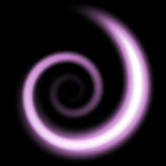 Spiral of light, purple color