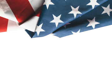 American flag. Independence Day. Symbol, a sign of the patriot of the United States of America. Star-striped. Universal American pride copy space.