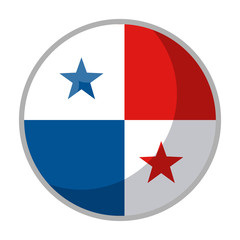 Costa rica round flag symbol vector illustration graphic design