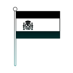 Spain  national  flag symbol vector illustration graphic design