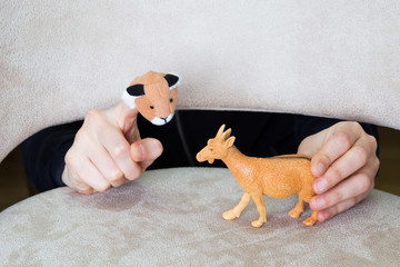 play with finger puppet. children activities.