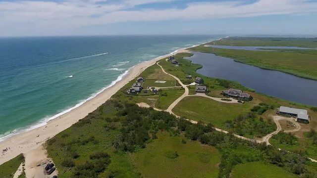 Aerial 360 degree view of beautiful island