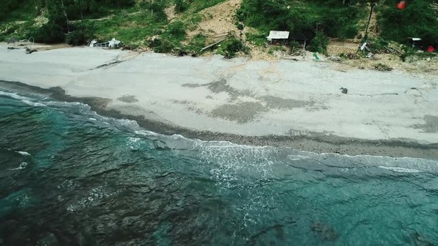 Tracking out aerial footage of NAMPU beach, South Yogyakarta, Indonesia - March, 2018