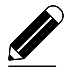 Pencil And Line Icon