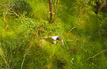 A man finding his way