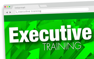 Executive Training Website Online Management Learning Course Illustration