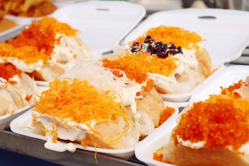 Thai crispy pancake - cream crepes
