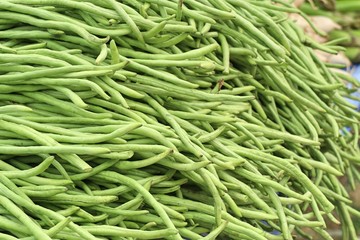 Long beans at market