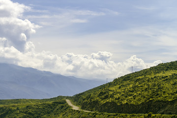 Route S1 in the Colca Canyon, in the province of Arequipa, Peru