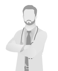 Fototapeta premium Default placeholder doctor half-length portrait