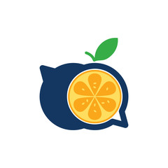 Fruit Chat Logo Icon Design