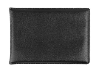 Black wallet isolated