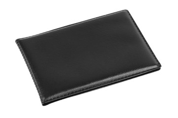 Black card wallet isolated