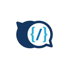 Code Chat Logo Icon Design