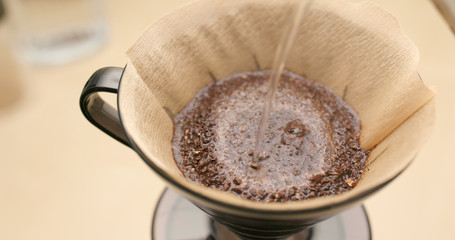 Making drip coffee at home