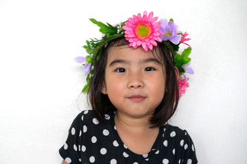 Asian Thailand kids little girl smiling happy