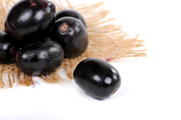 Jambolan plum or jambhul or jamun fruit, Java plum (Syzygium cumini)