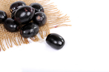 Jambolan plum or jambhul or jamun fruit, Java plum (Syzygium cumini)