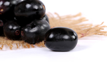 Jambolan plum or jambhul or jamun fruit, Java plum (Syzygium cumini)