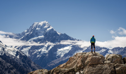 Naklejka premium Hiking New Zealand