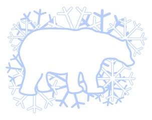 white polar bear illustration