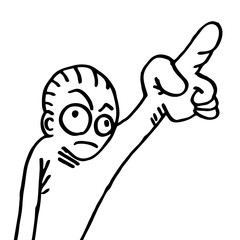 pointing cartoon man illustration