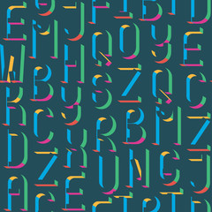 Colorful seamless pattern with letters.