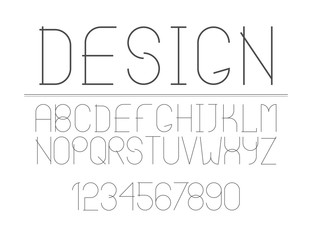 The modern line font