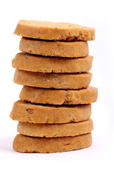 Italian Biscotti in white, almond cookies in white
