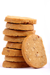 Italian Biscotti in white, almond cookies in white