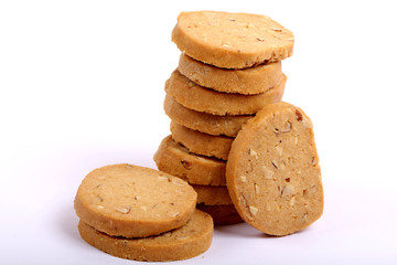 Italian Biscotti in white, almond cookies in white